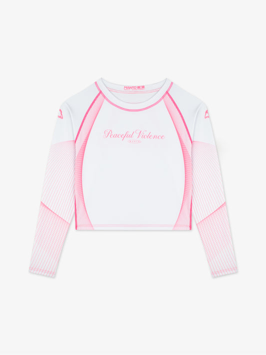 MANTO rashguard PEACEFUL VIOLENCE biały