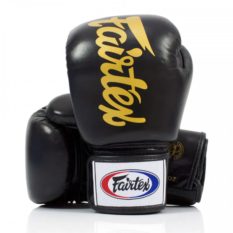 Fairtex Rękawice Bokserskie ze skóry naturalnej BGV19 Czarne