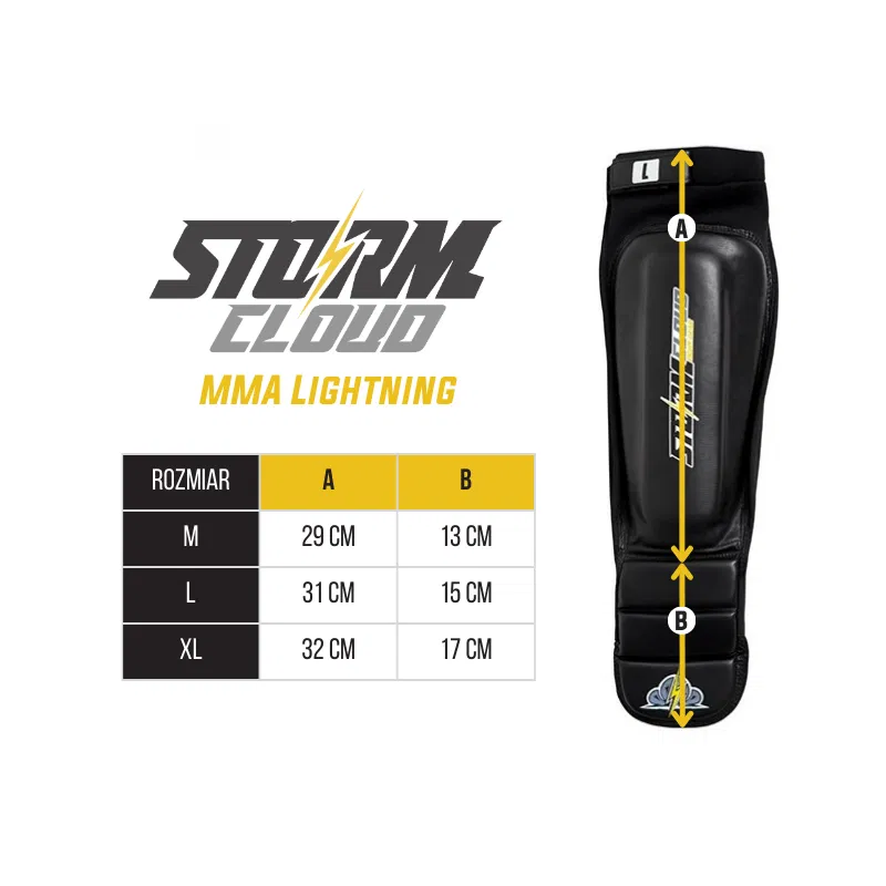 StormCloud Ochraniacze Piszczeli MMA Lightning