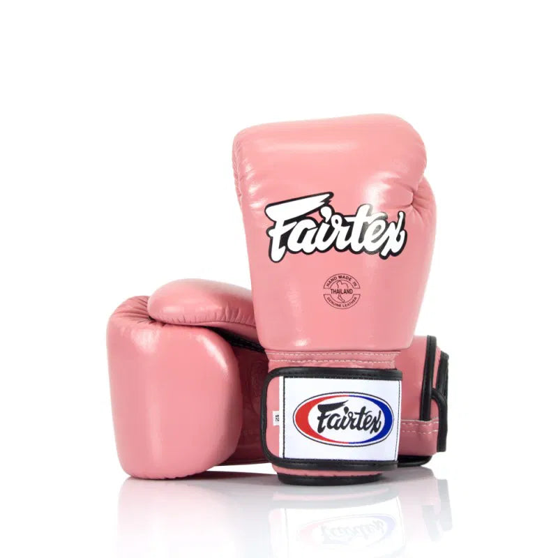 Fairtex Rękawice Bokserskie ze skóry naturalnej  Różowe