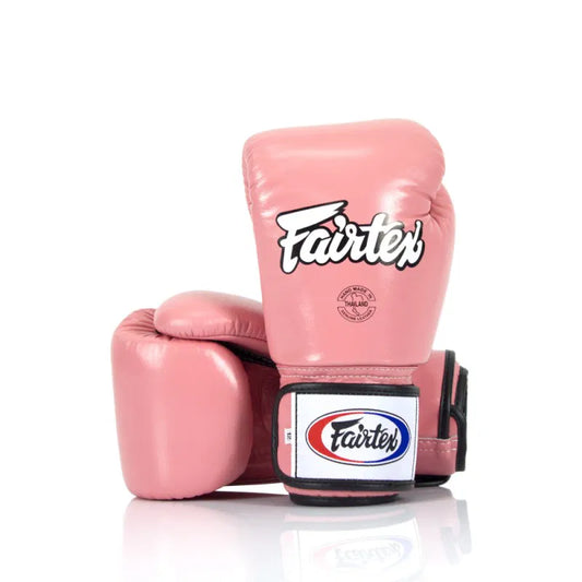 Fairtex Rękawice Bokserskie ze skóry naturalnej  Różowe