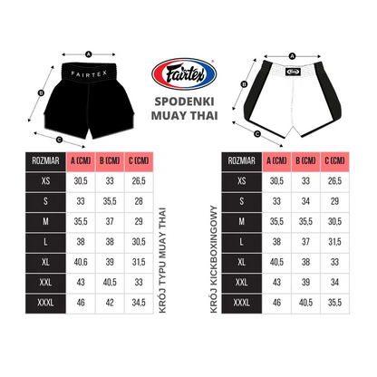 Fairtex Spodenki Muay Thai Street King BS1929 Niebieskie/Czerwone