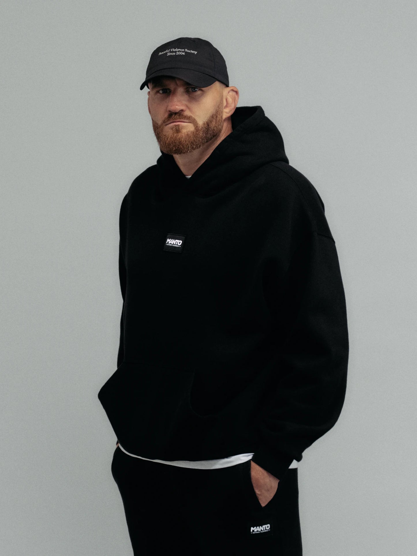 MANTO bluza z kapturem LABEL 25 OVERSIZE czarna
