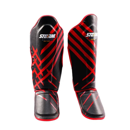 StormCloud Ochraniacze na piszczele Lynx Czarno-Czerwone