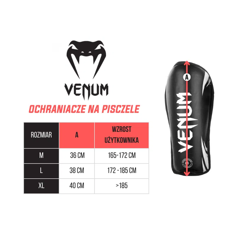 Venum Ochraniacze Piszczeli Challenger Czarne