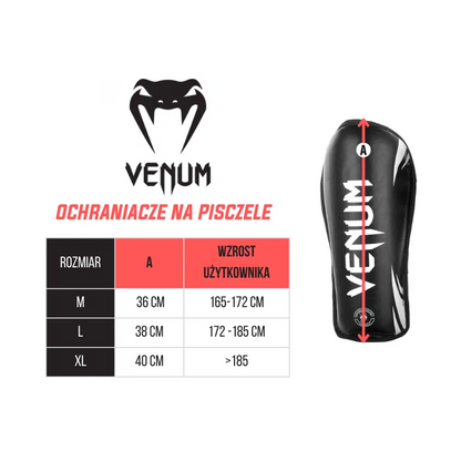 Venum Ochraniacze Piszczeli Challenger Czarne